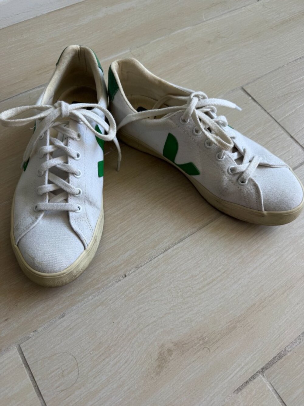 VEJA Esplar SE Canvas Sneakers White Green Women’s EU 40 US 9
